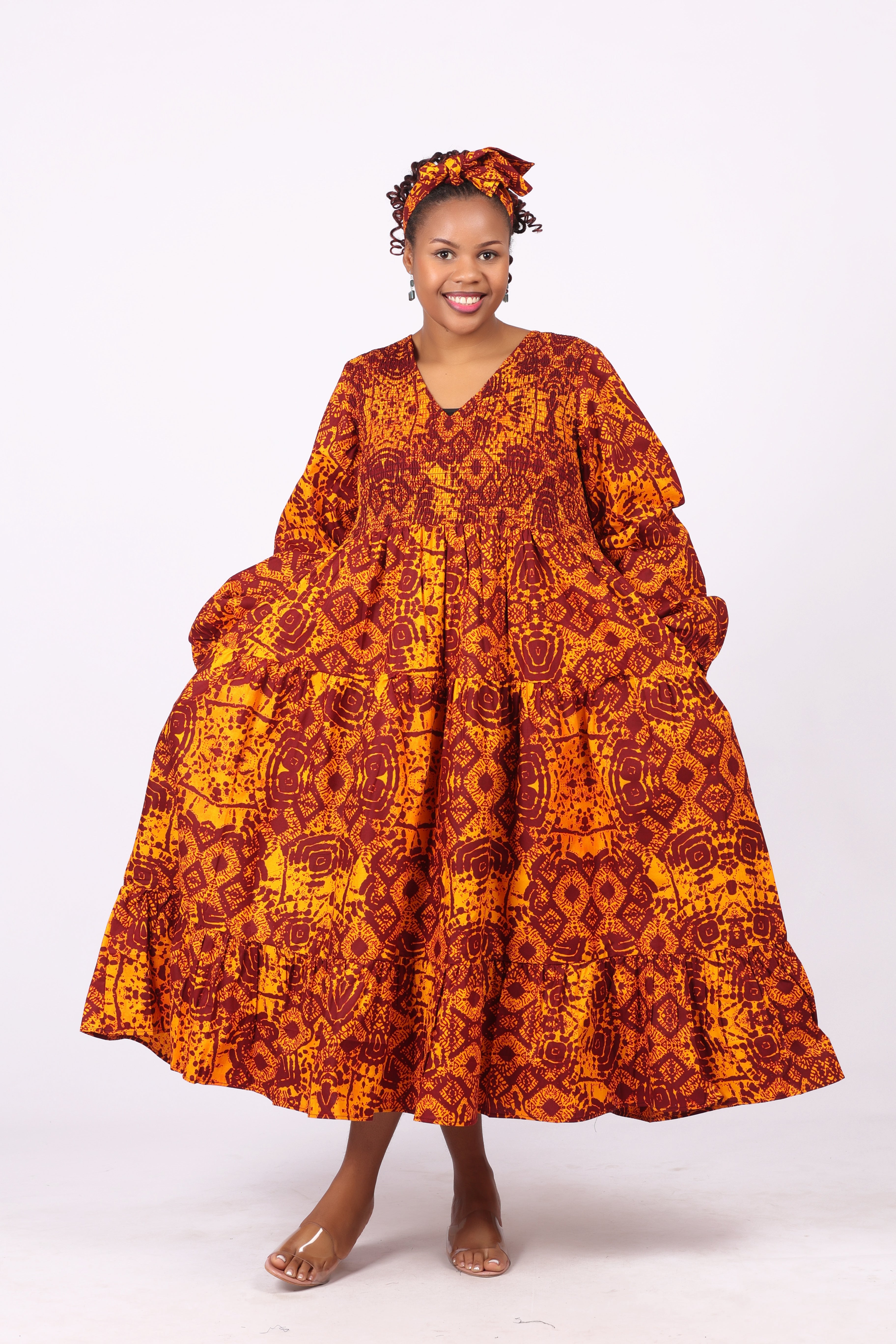Midi lenth Ankara Dress