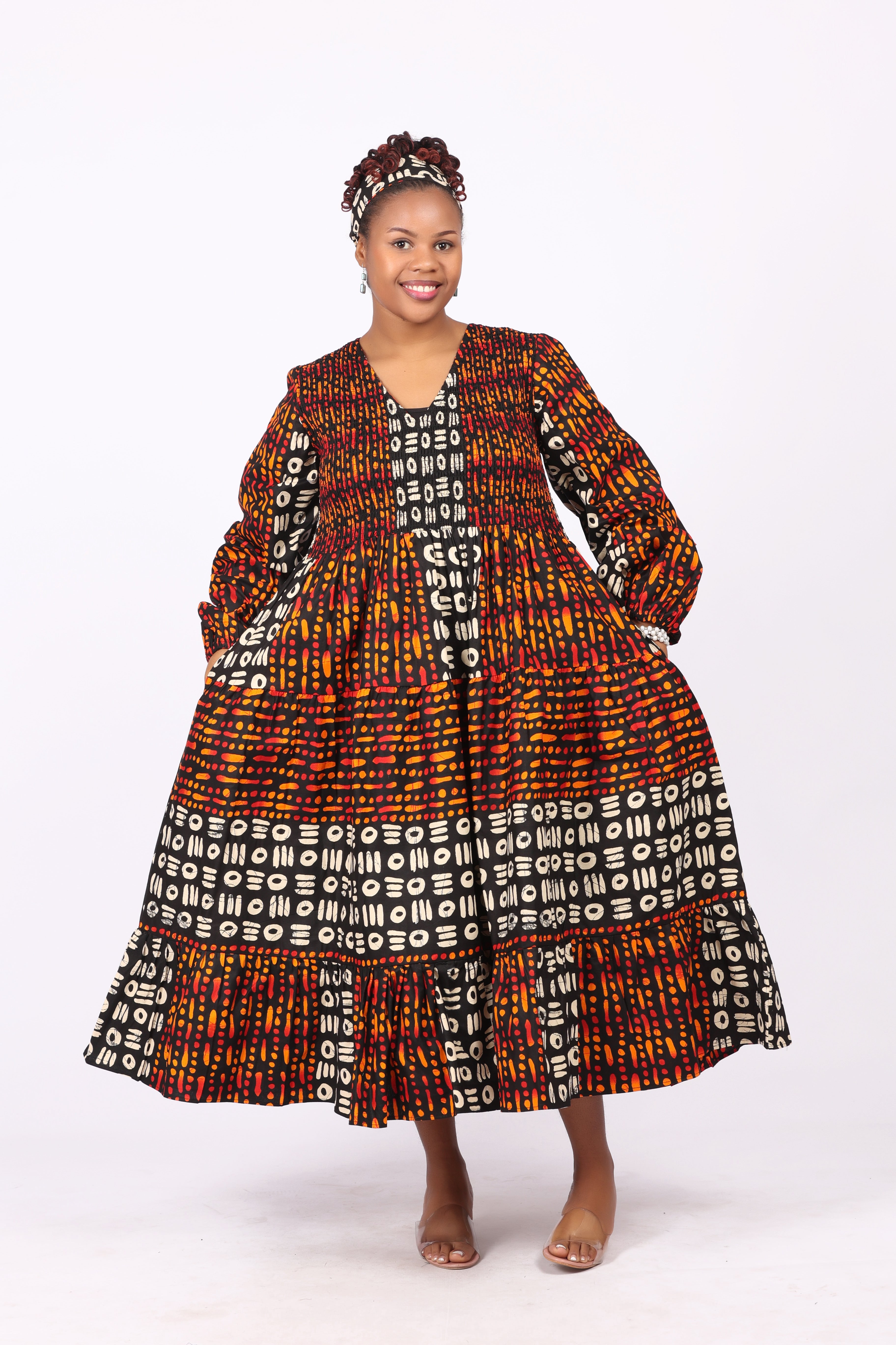 Midi lenth Ankara Dress