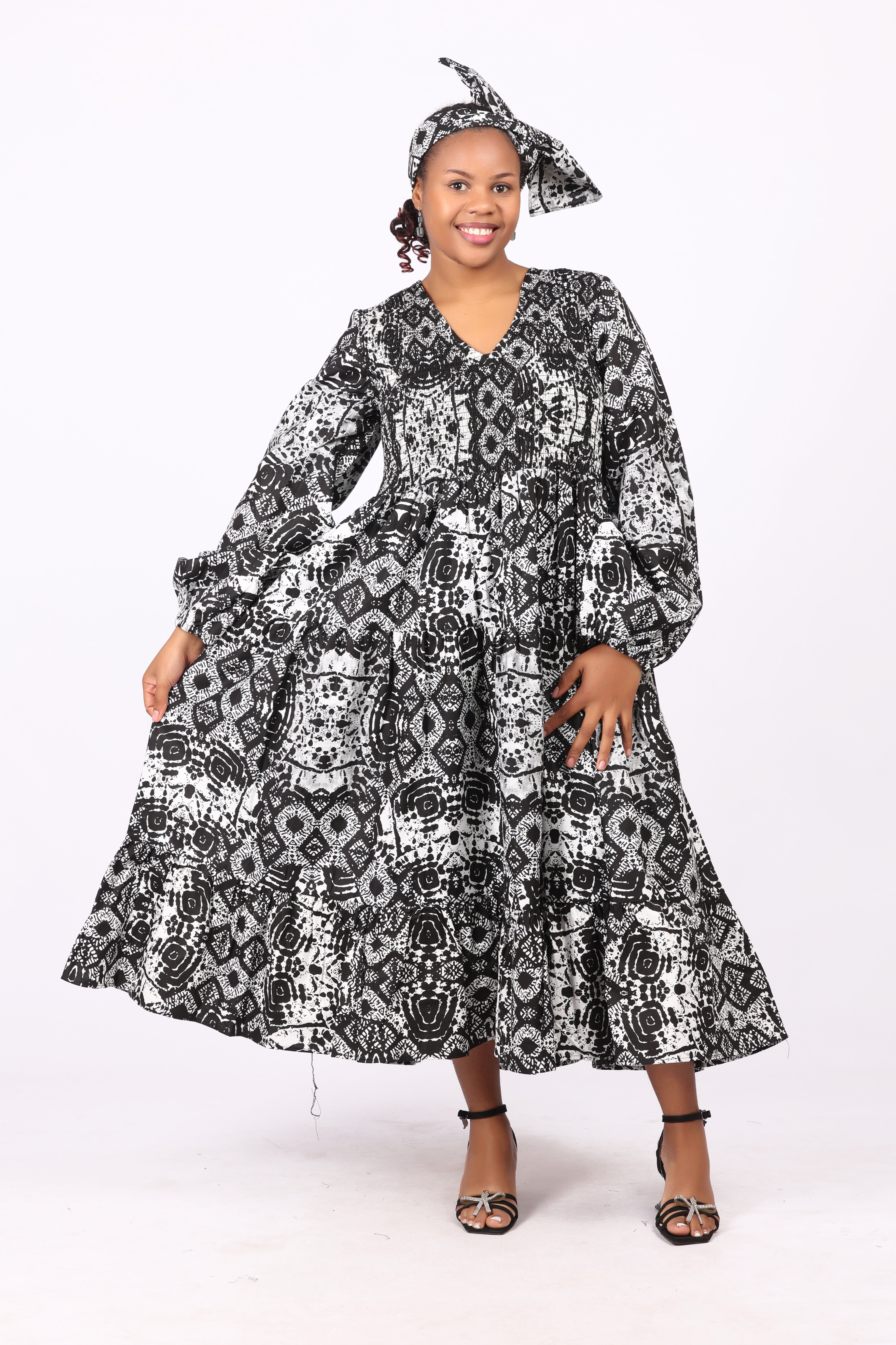 Midi lenth Ankara Dress