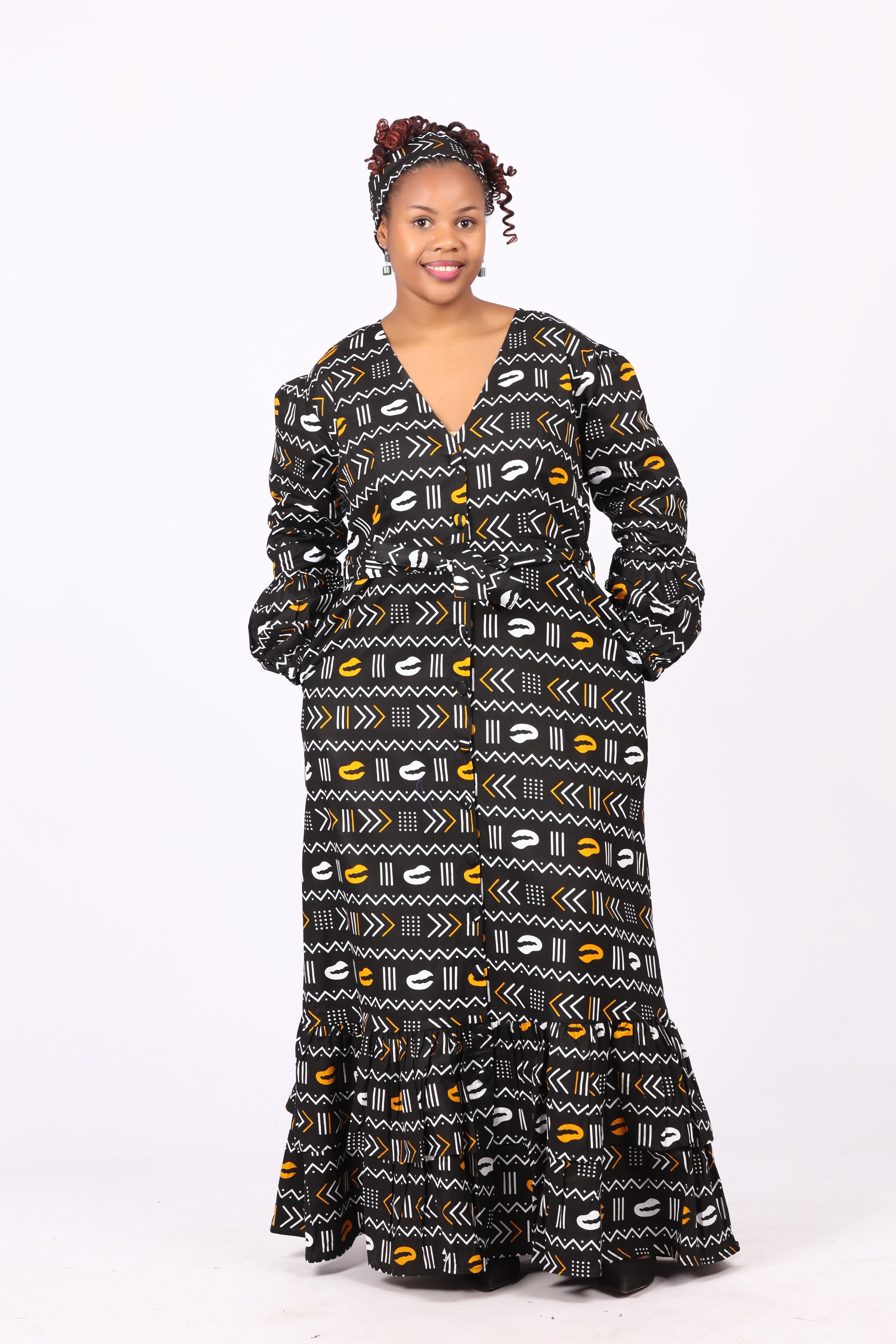 Long button down dress