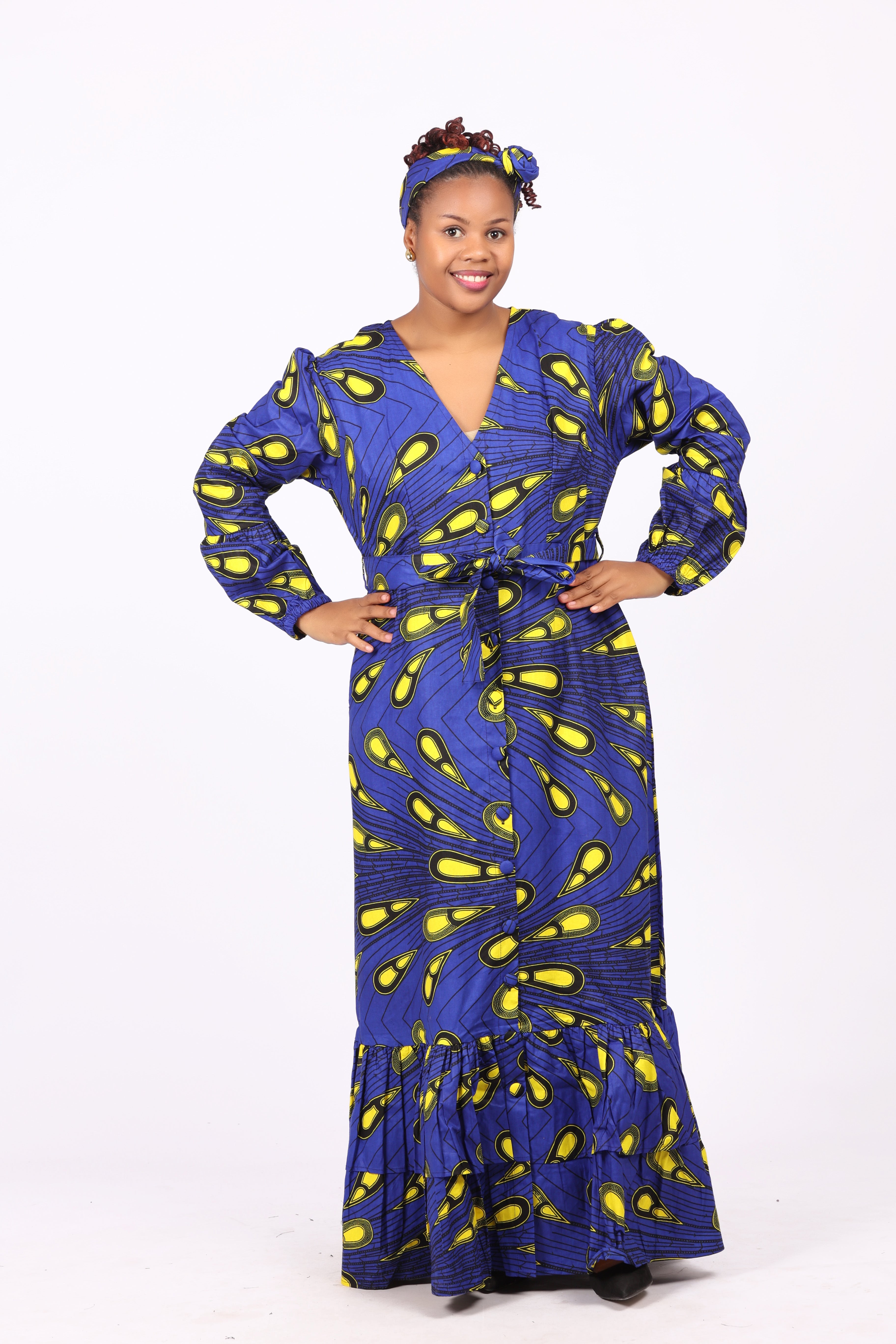 Long button down dress