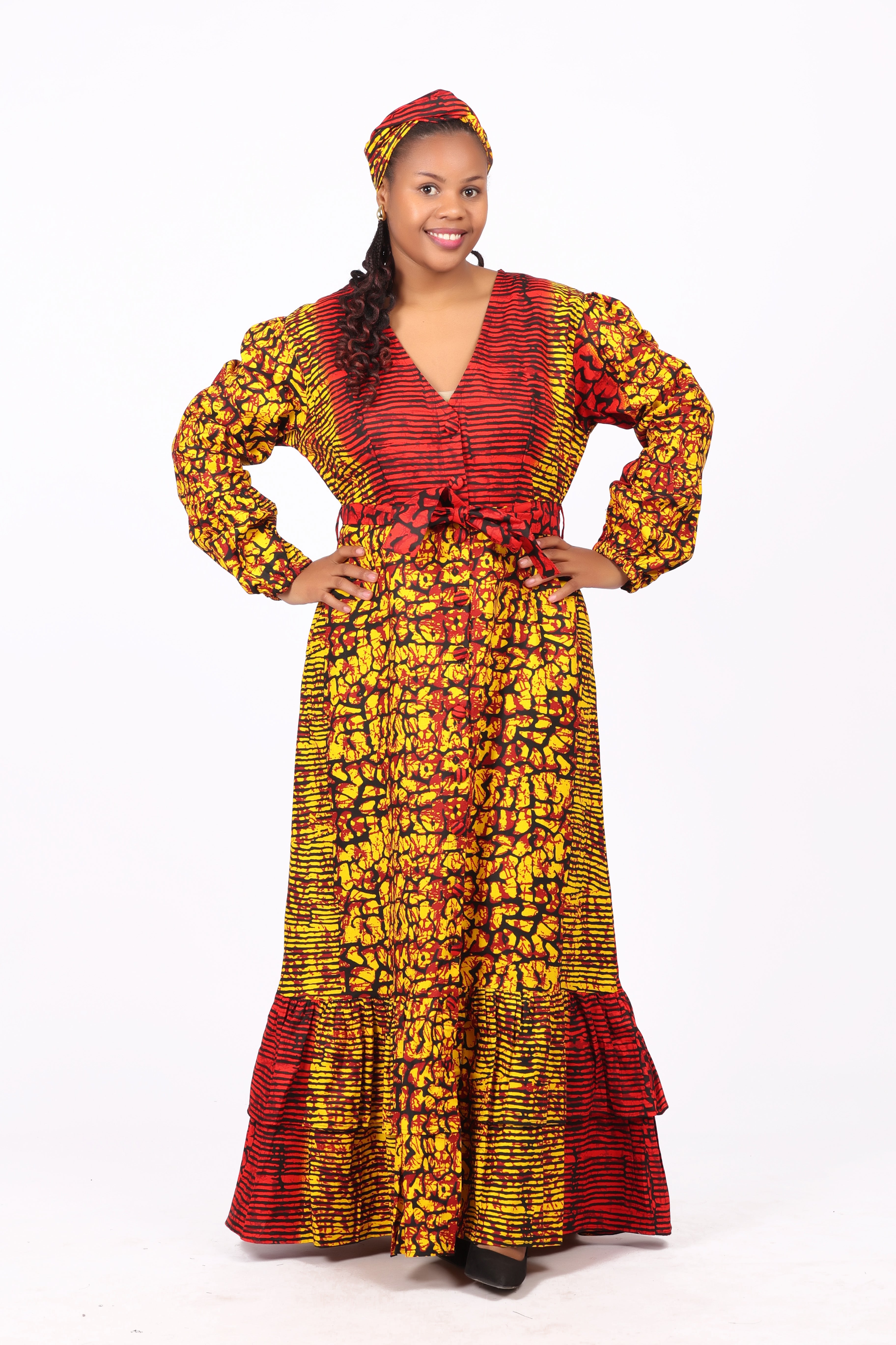 Long button down dress