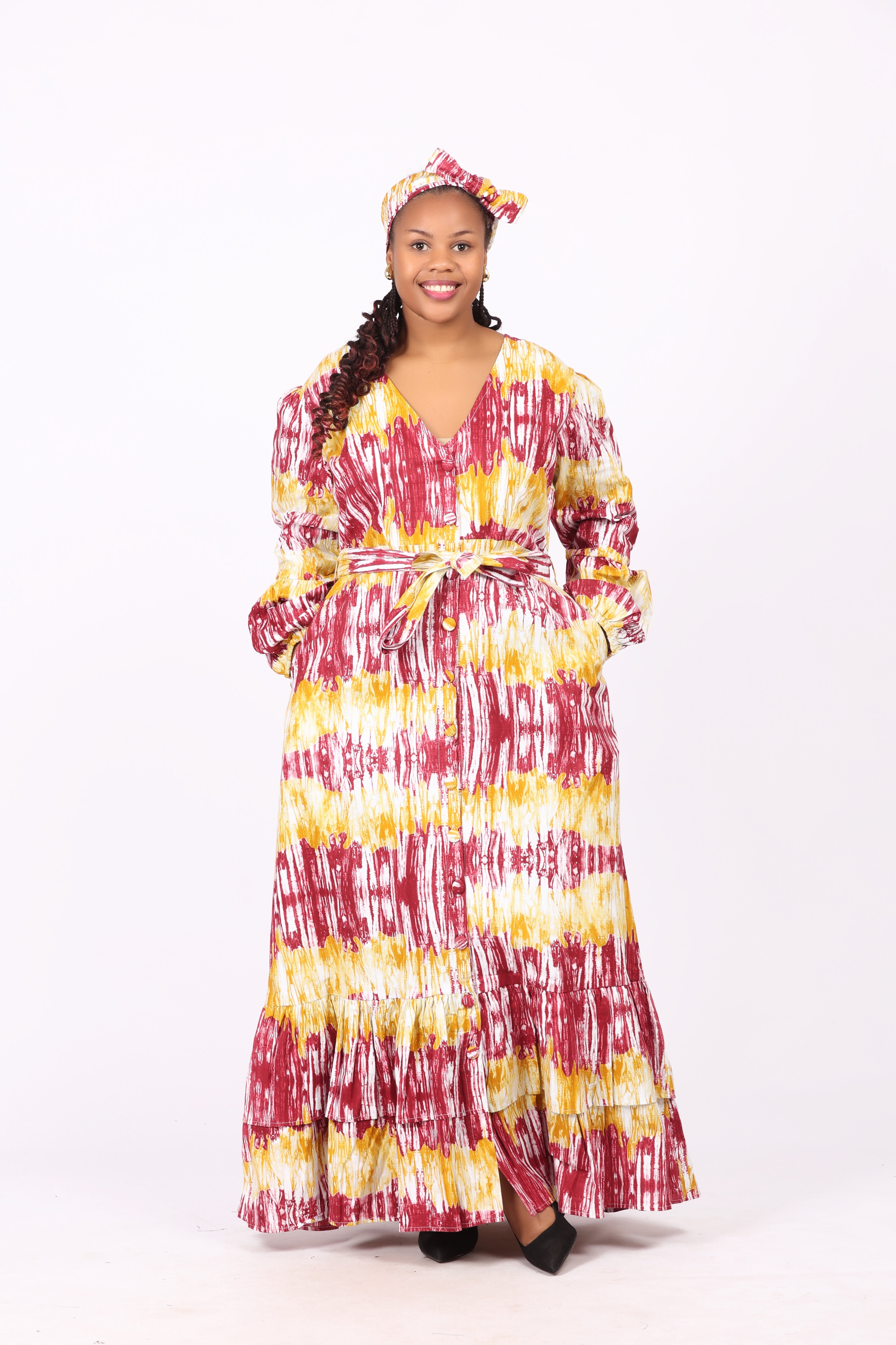 Long button down dress