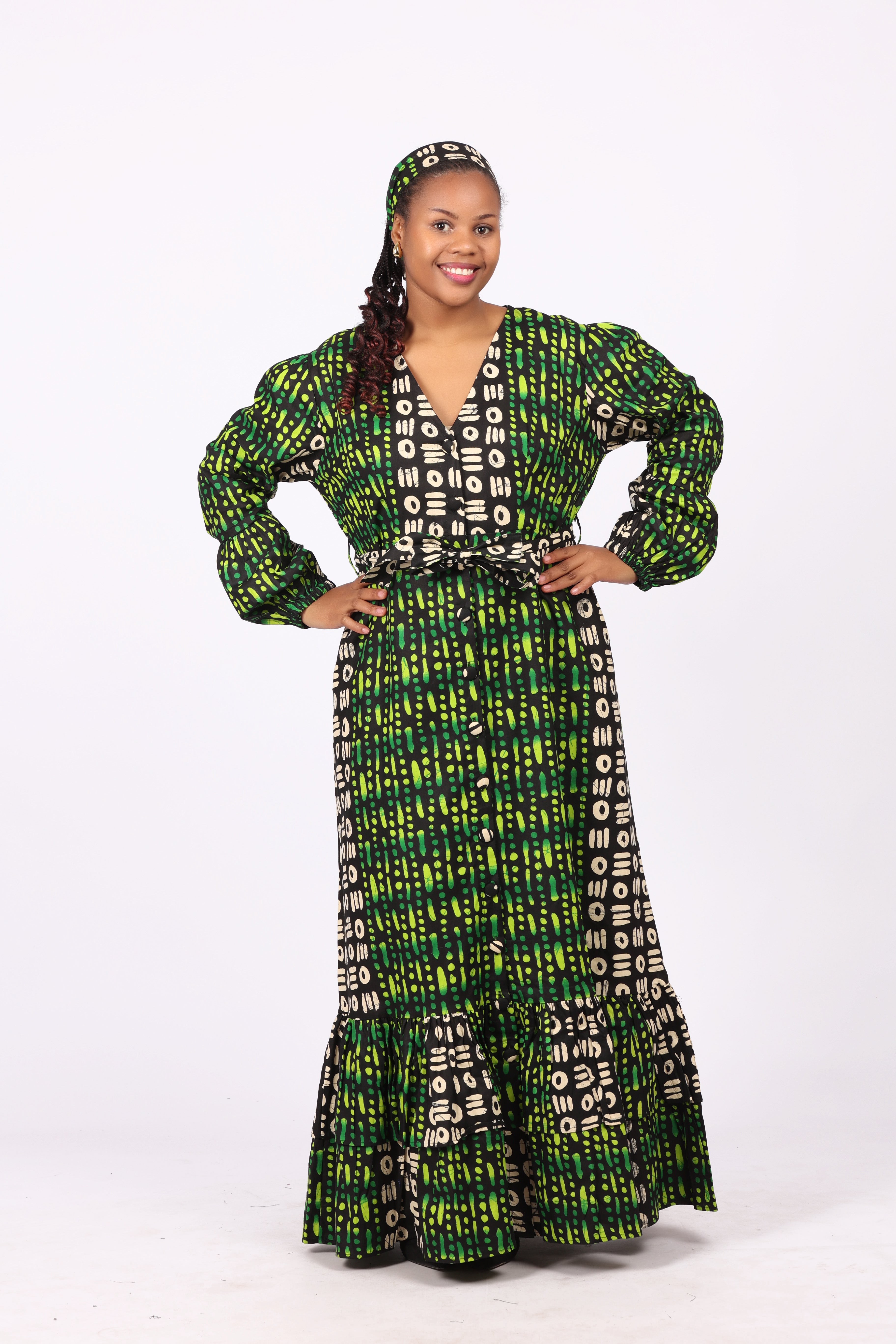 Long button down dress