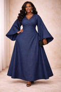 Denim Wrap Dress