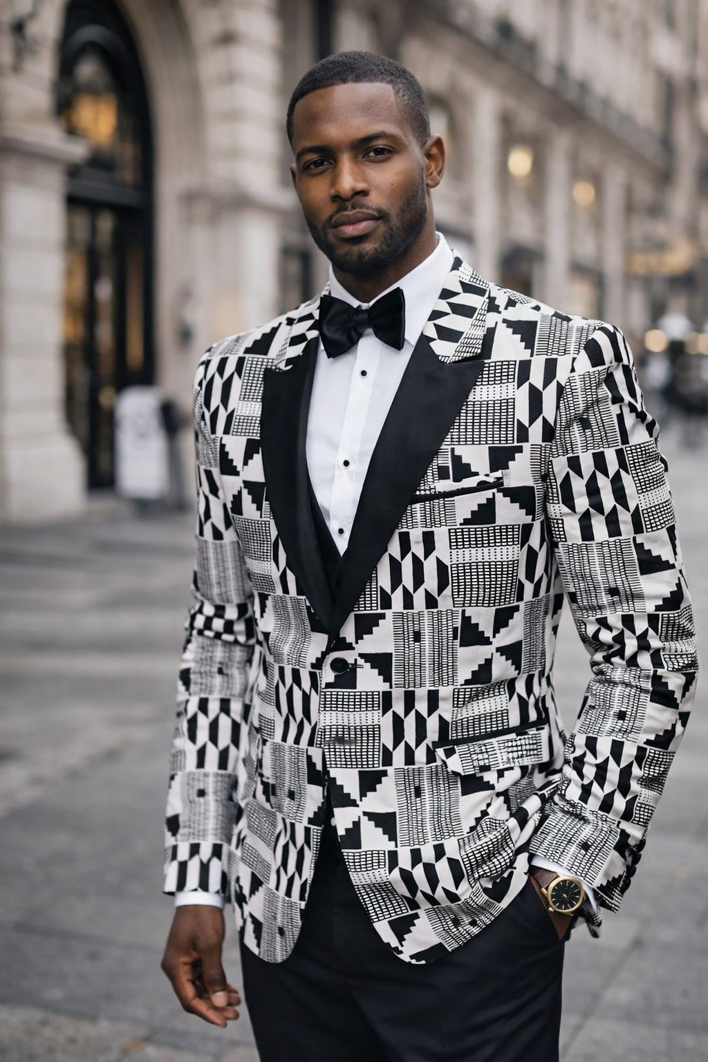 African Print Blazer