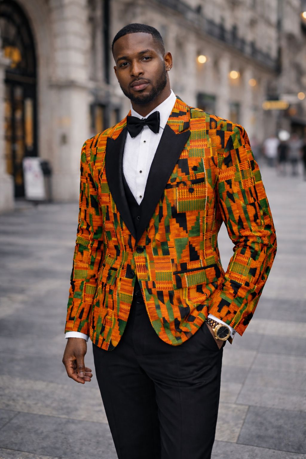 African Print Blazer