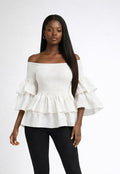 Solid Top With Bell Sleeves & Head Wrap