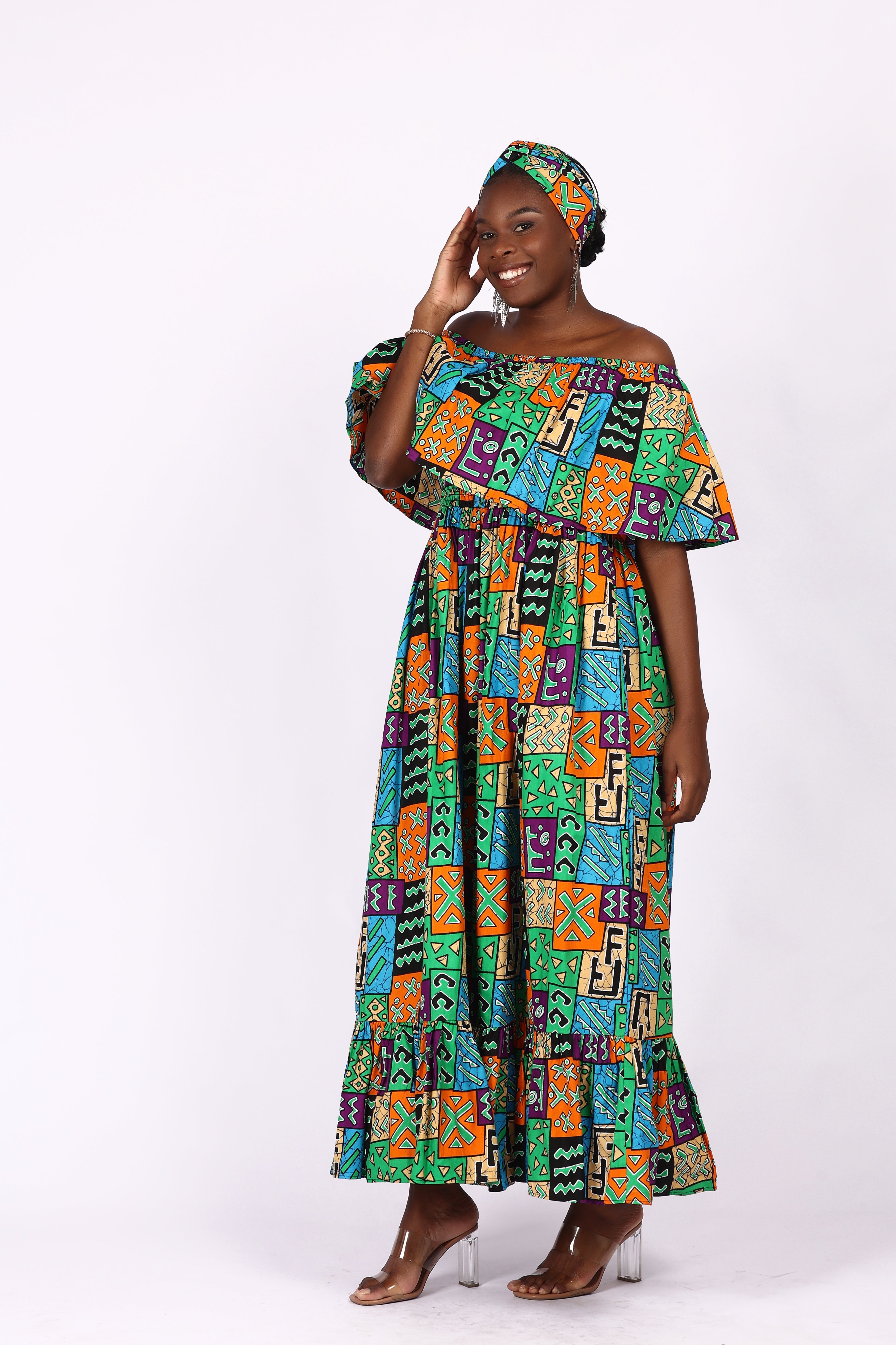 off shoulder dress african print Off Shoulder Dress – Kavazi