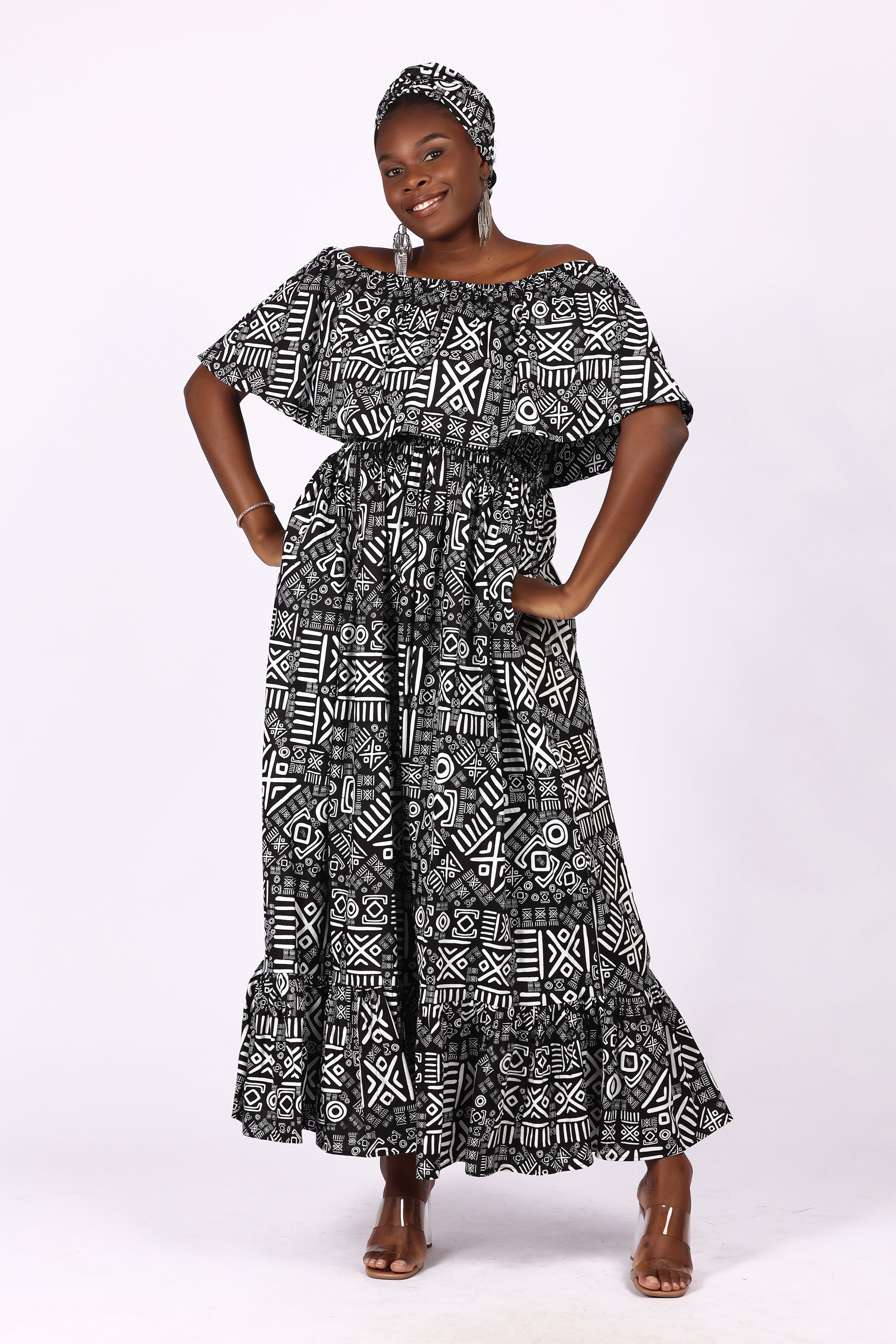 off shoulder african print dress Off Shoulder Dress – Kavazi