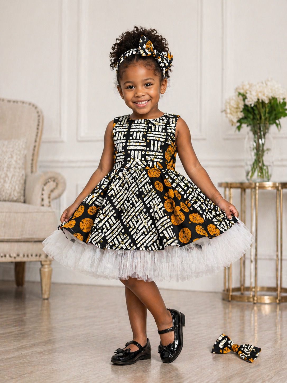 Girls Ankara Dress - 04-14 Years