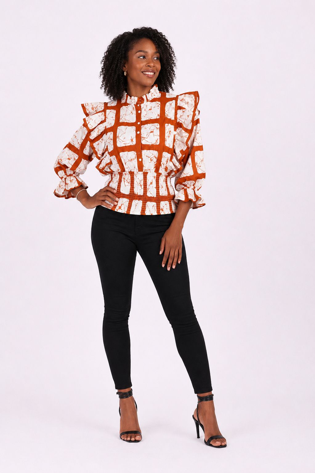 Ankara Puff Sleeve Top