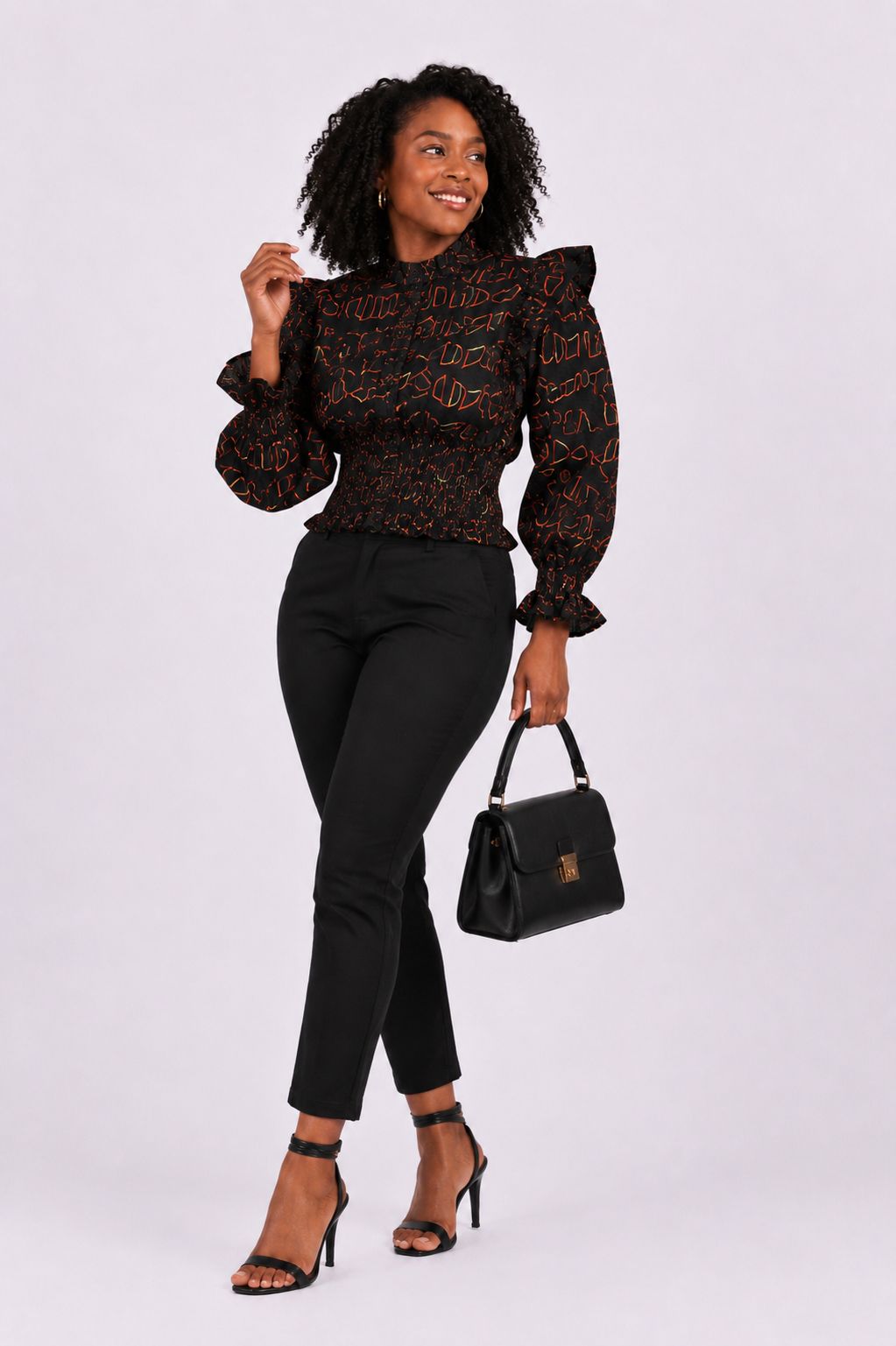 Ankara Puff Sleeve Top