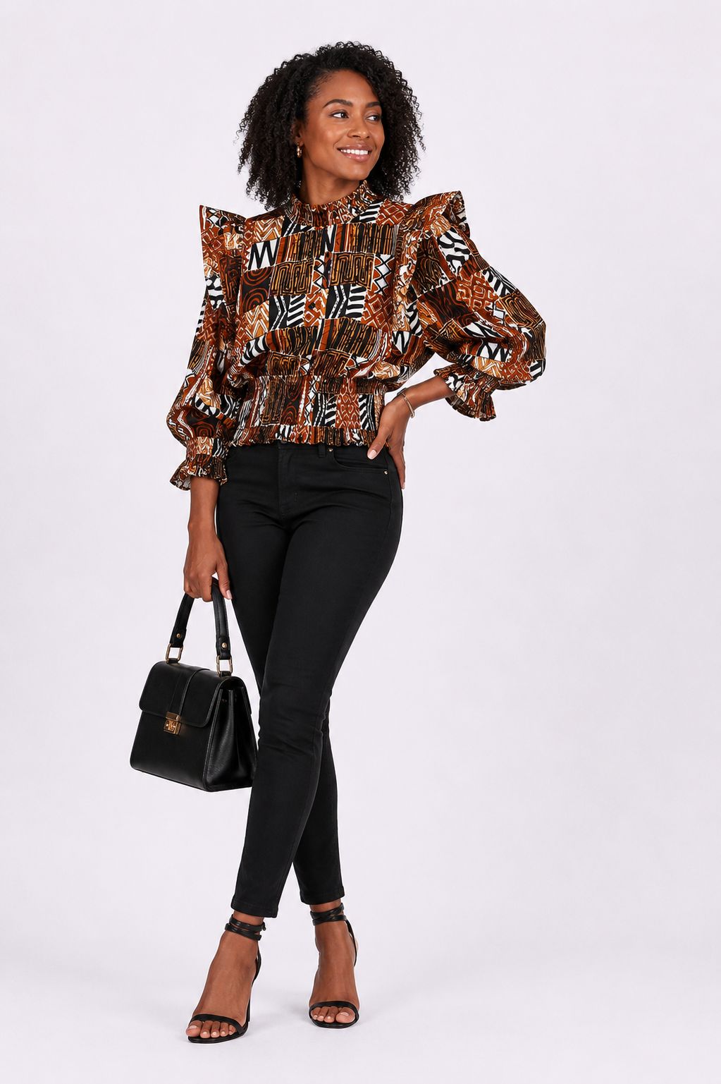 Ankara Puff Sleeve Top