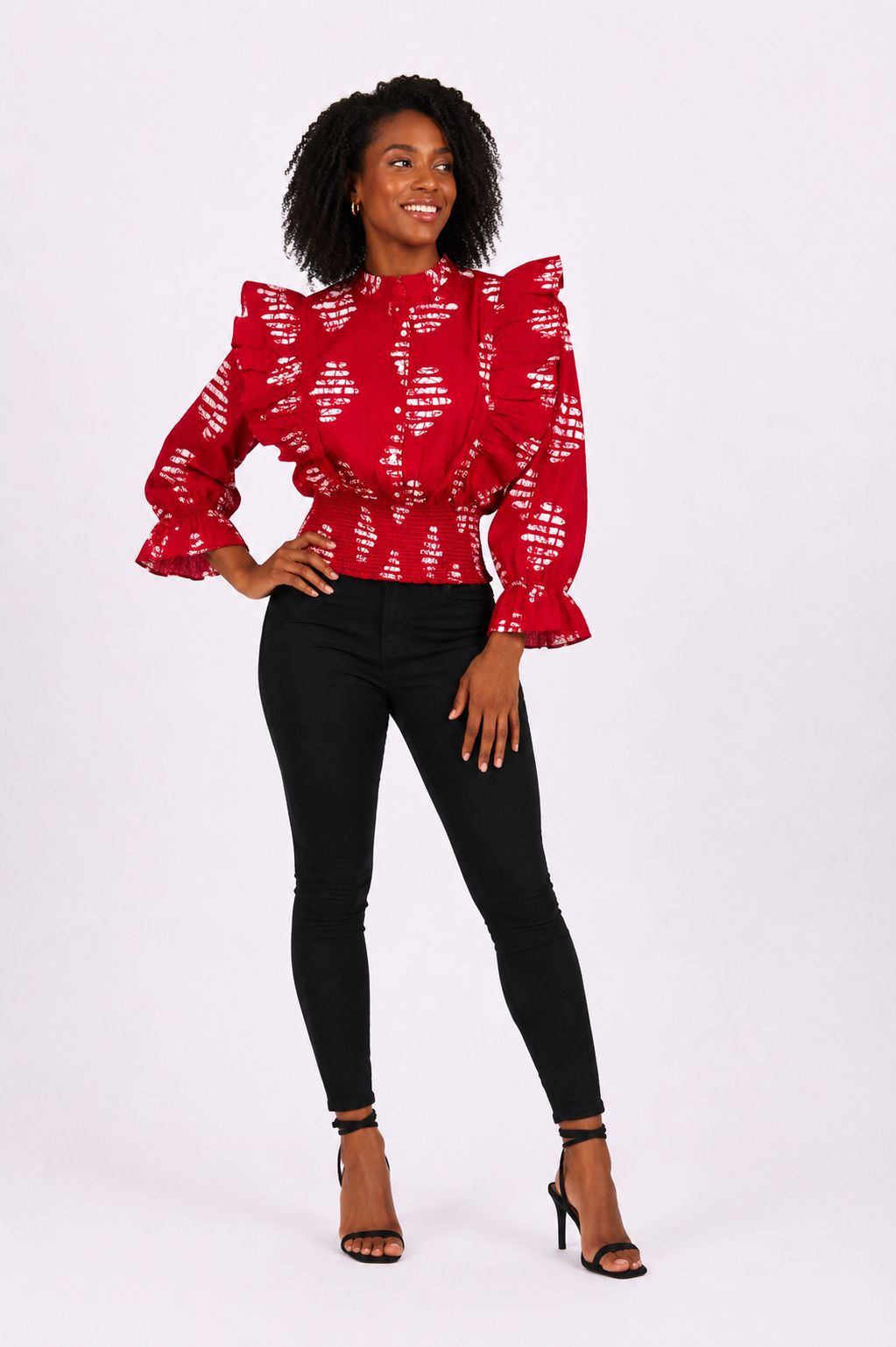 Ankara Puff Sleeve Top