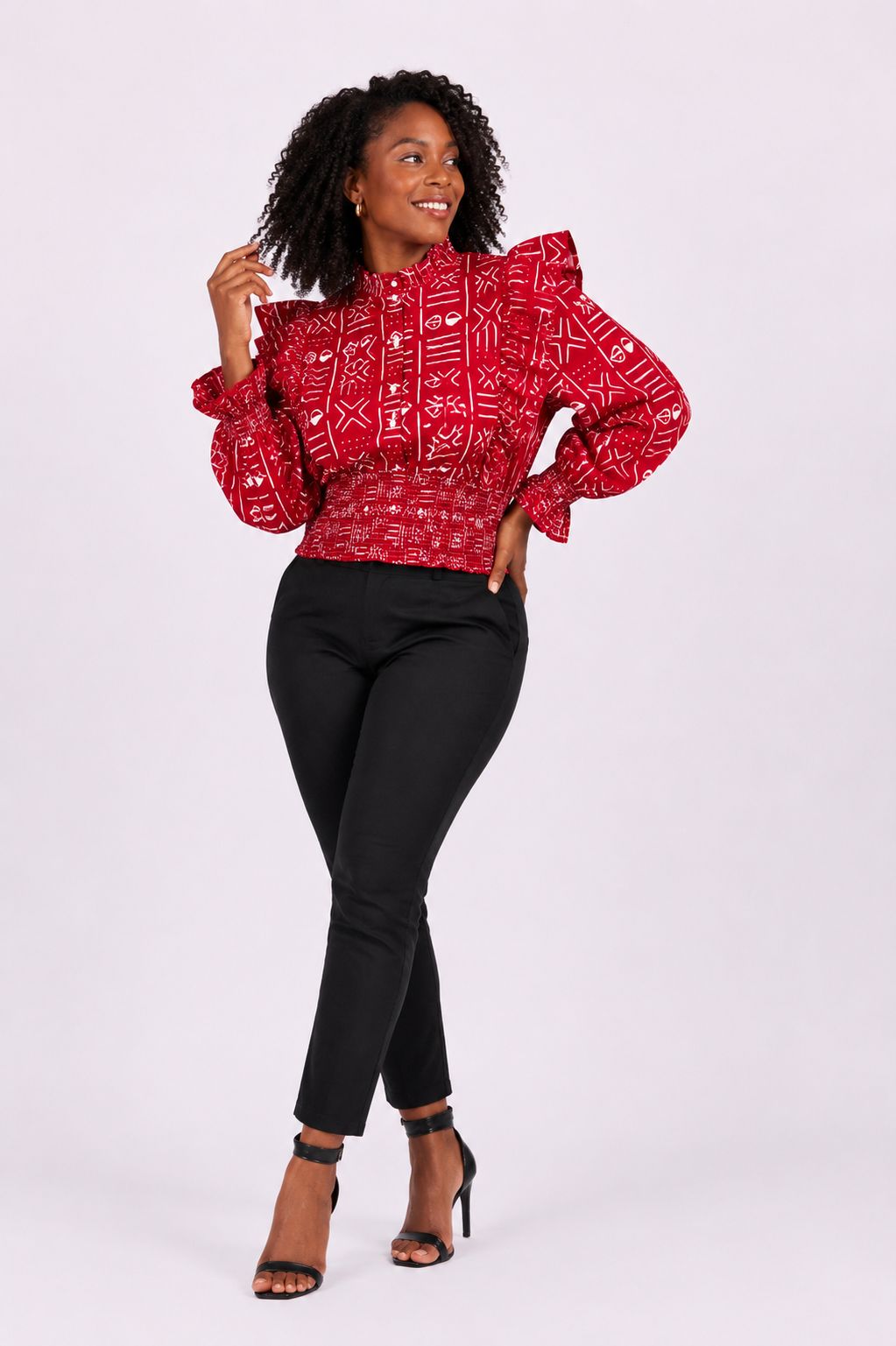 Ankara Puff Sleeve Top