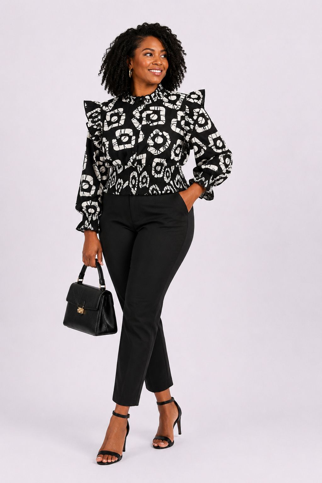 Ankara Puff Sleeve Top
