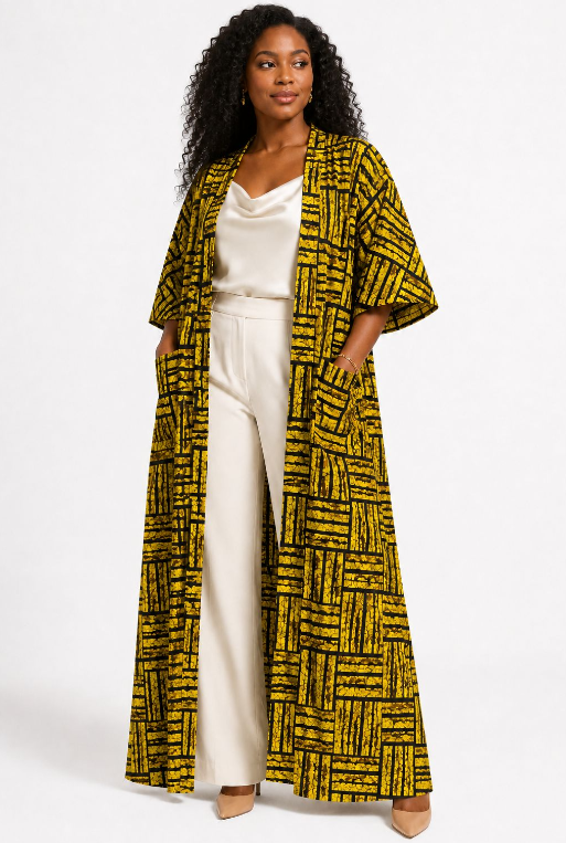 Long duster with matchog head wrao