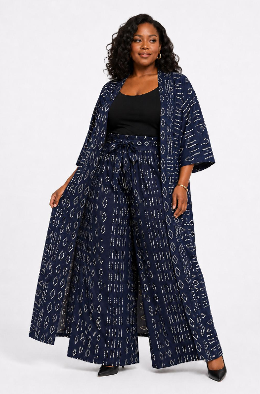 Duster and Palazoo Pant with matching head wraps