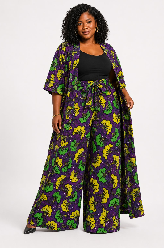 Duster and Palazoo Pant with matching head wraps