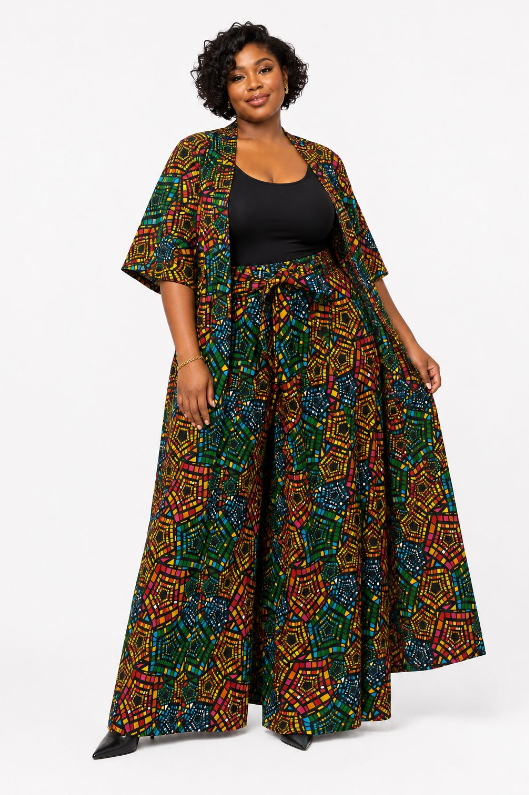 Duster and Palazoo Pant with matching head wraps