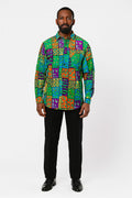 long Sleeve Men Ankara Shirt