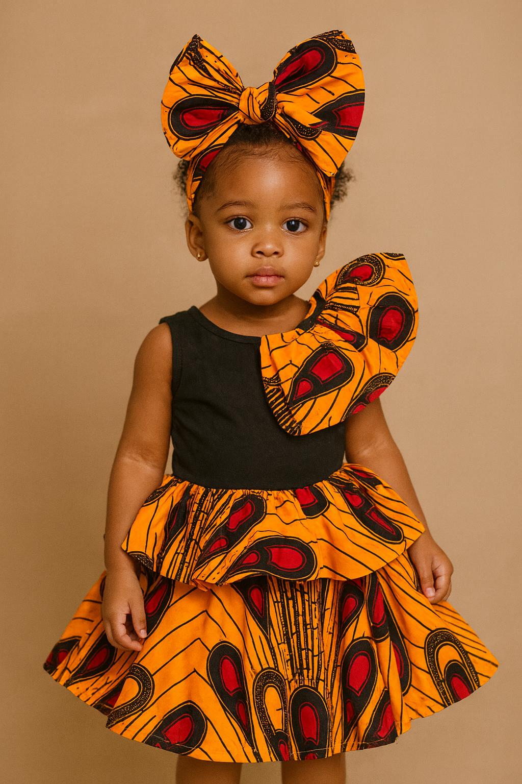 Girls Ankara Dress- 02-12 Years