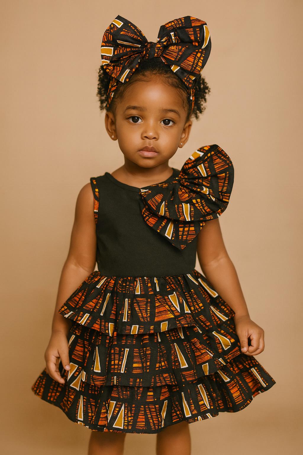 Girls Ankara Dress- 02-12 Years