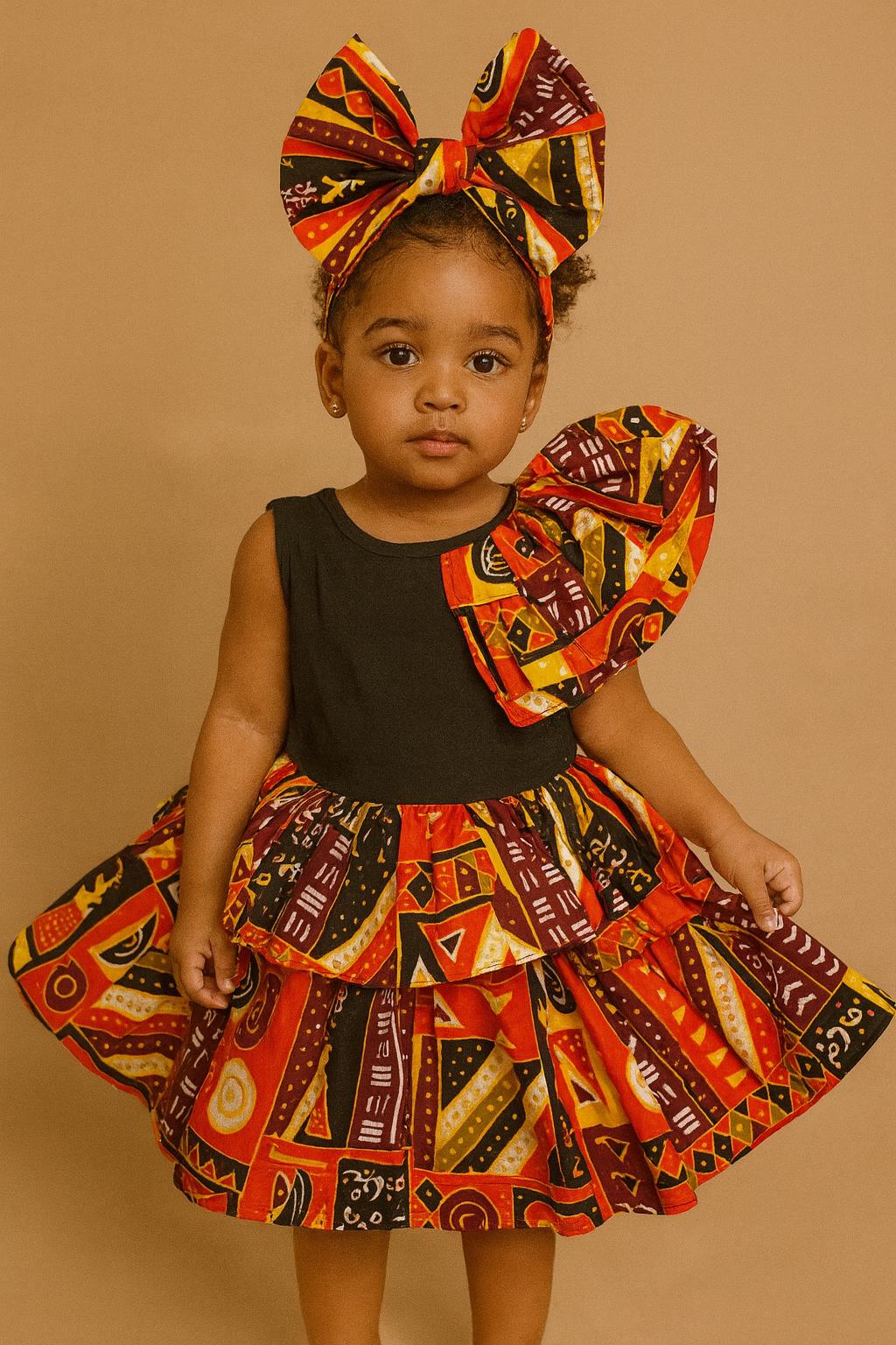 Girls Ankara Dress- 02-12 Years