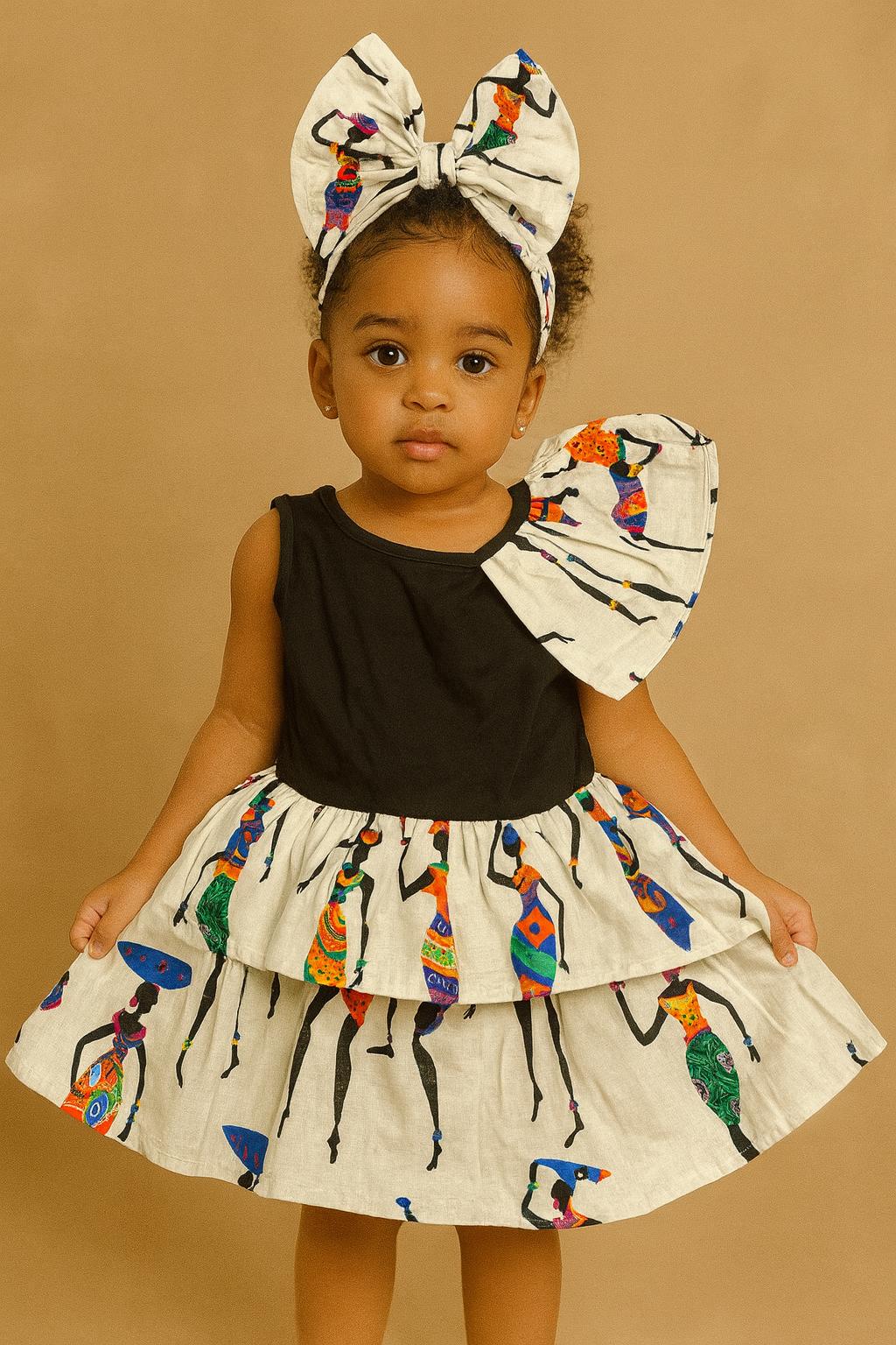 Girls Ankara Dress- 02-12 Years