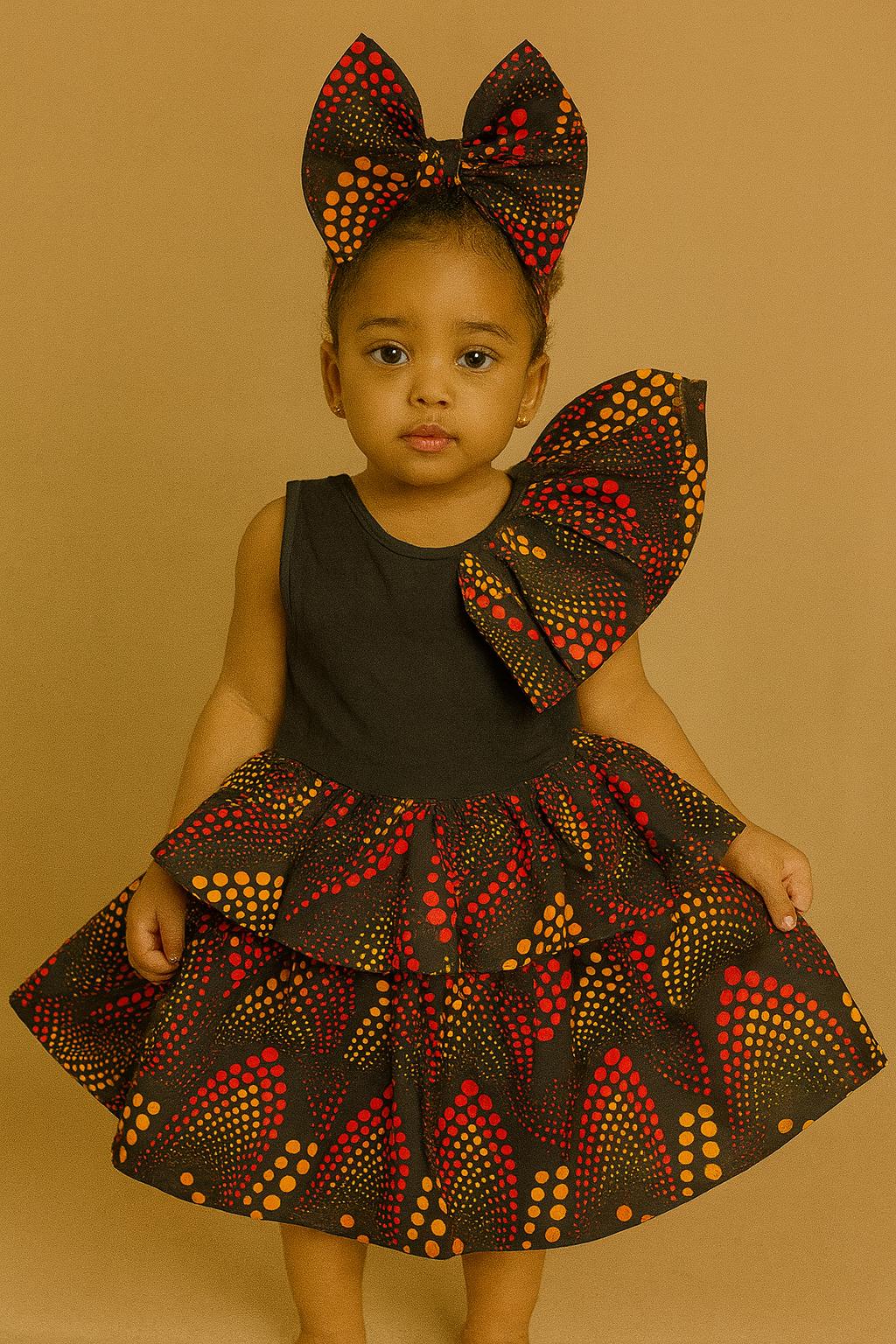 Girls Ankara Dress- 02-12 Years