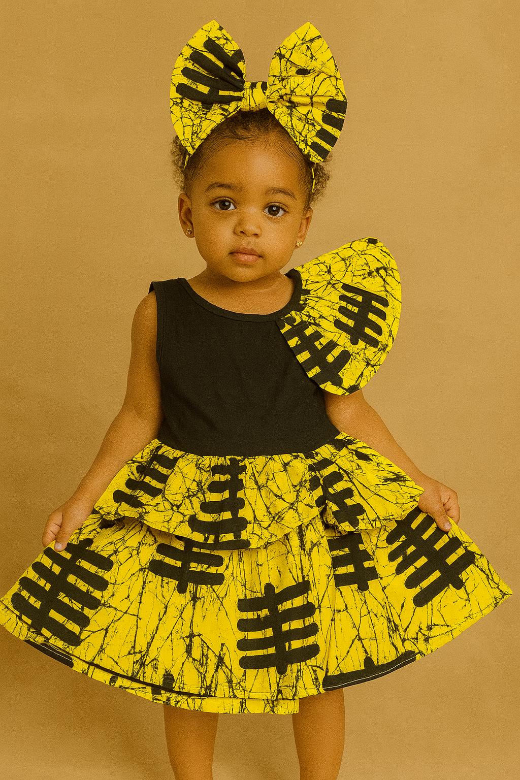 Girls Ankara Dress- 02-12 Years