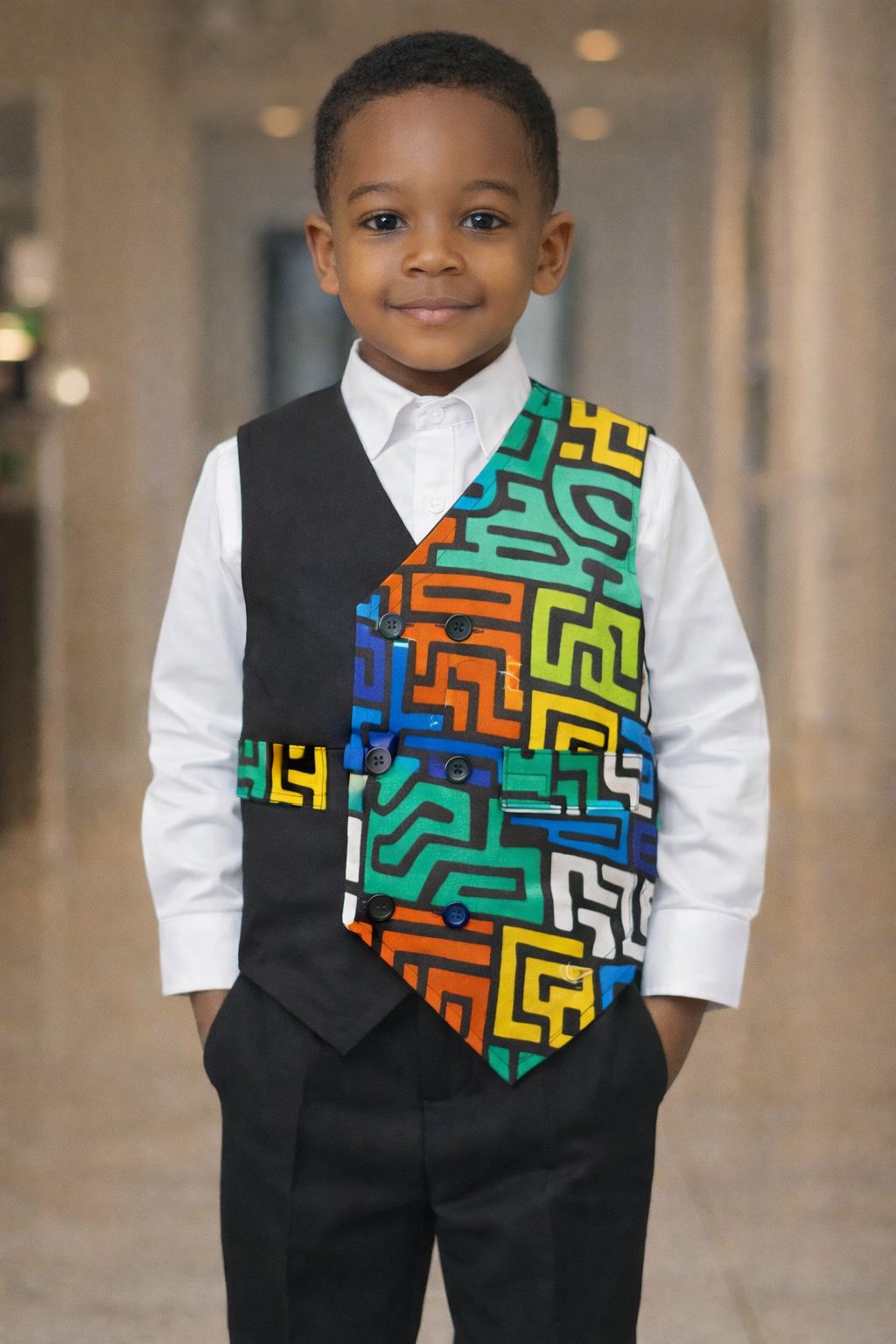 Boys Ankara Vest
