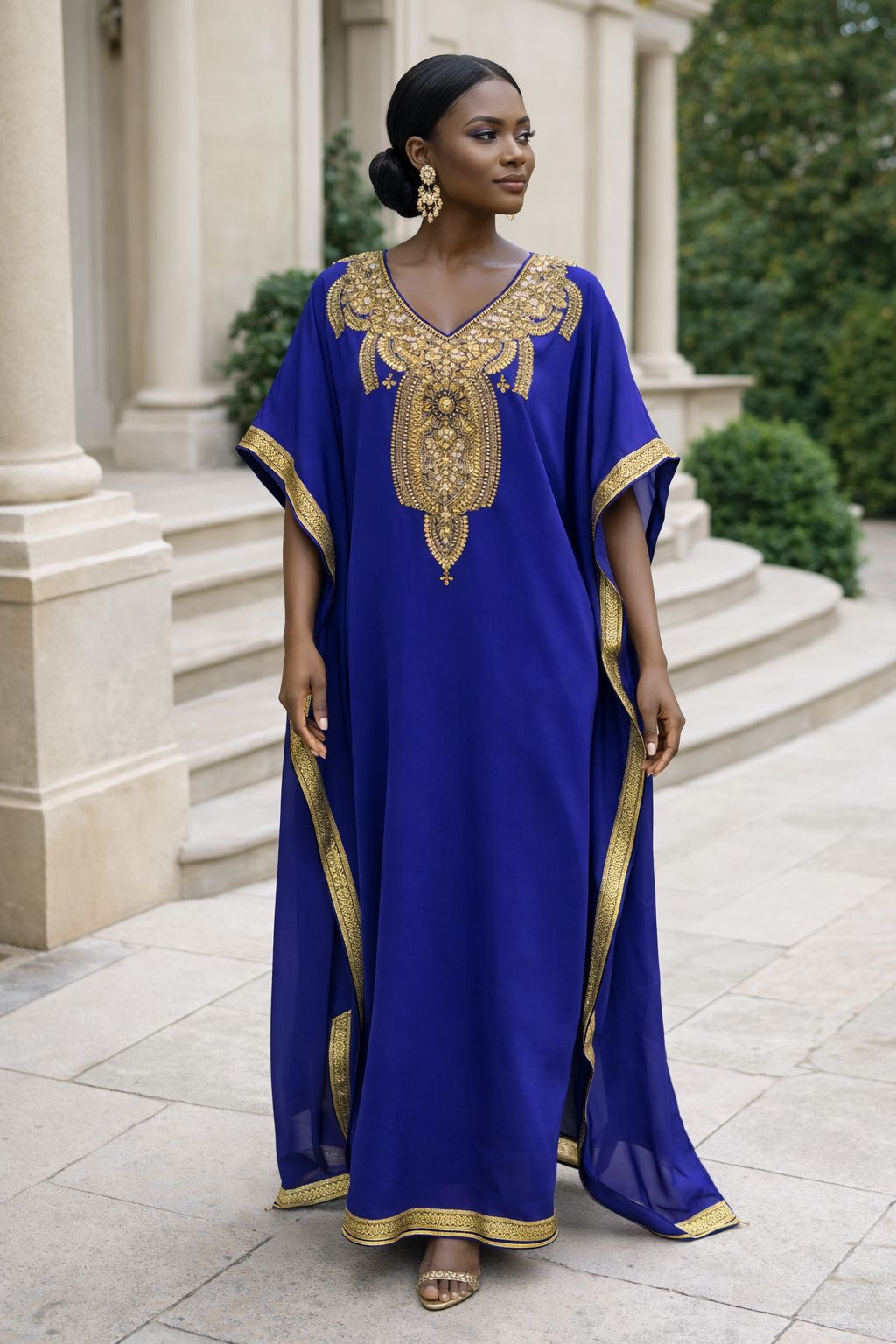 Silk Stone Embroidery Kaftan