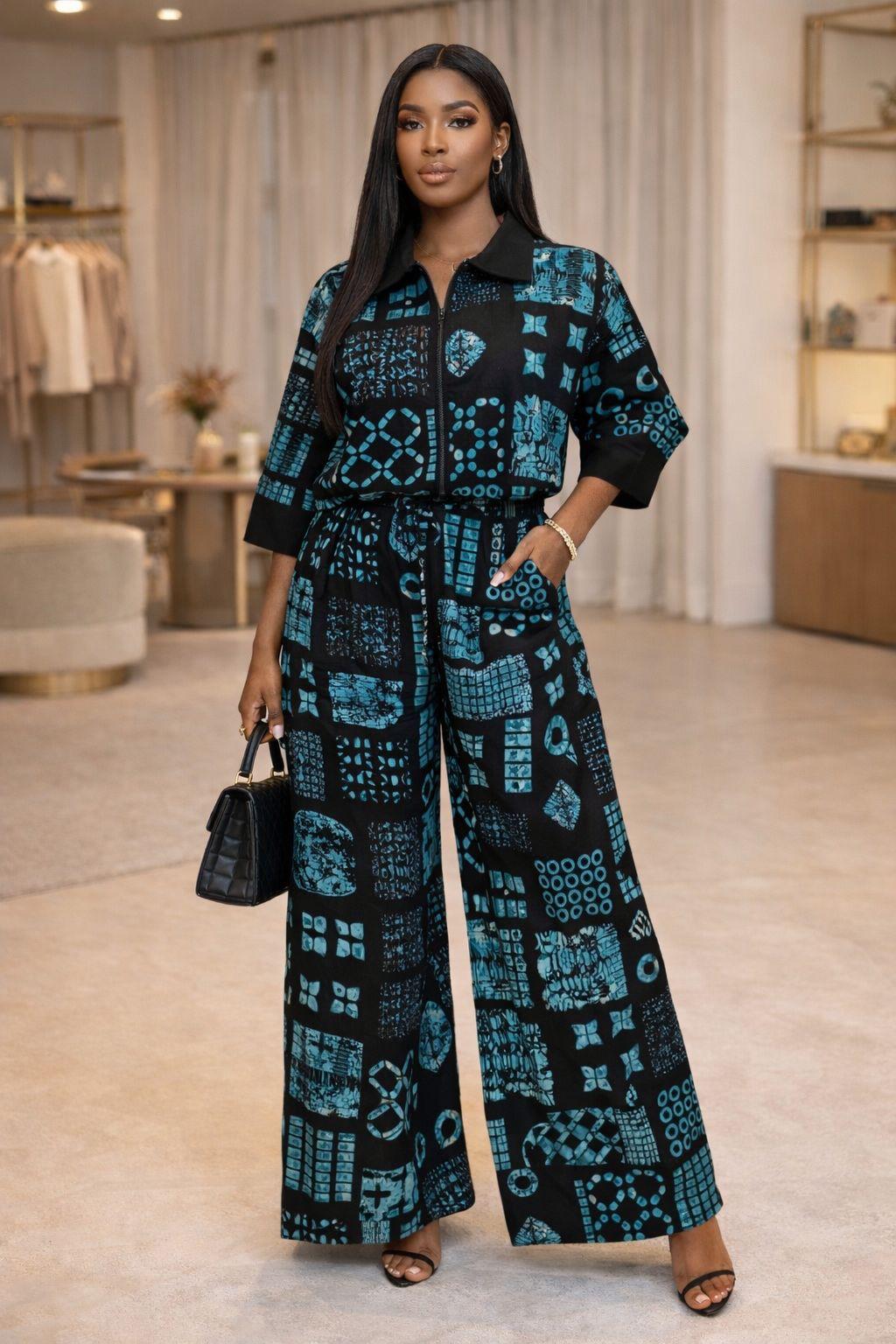 Pant and top with front  zipper