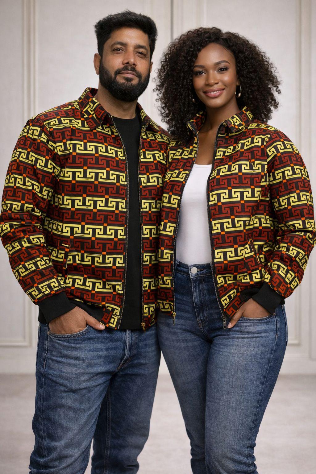 Ankara Puff Bomber Jacket