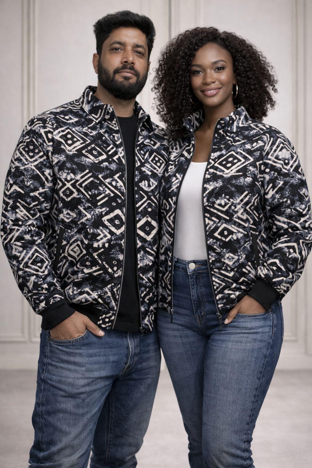 Ankara Puff Bomber Jacket