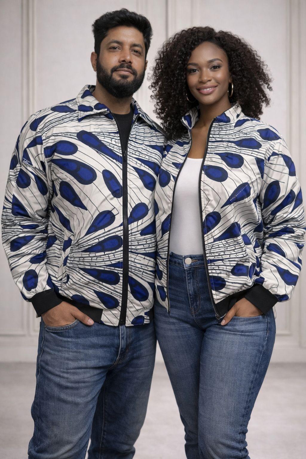 Ankara Puff Bomber Jacket