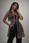 PATCHWORK AFRICAN PRINT VEST