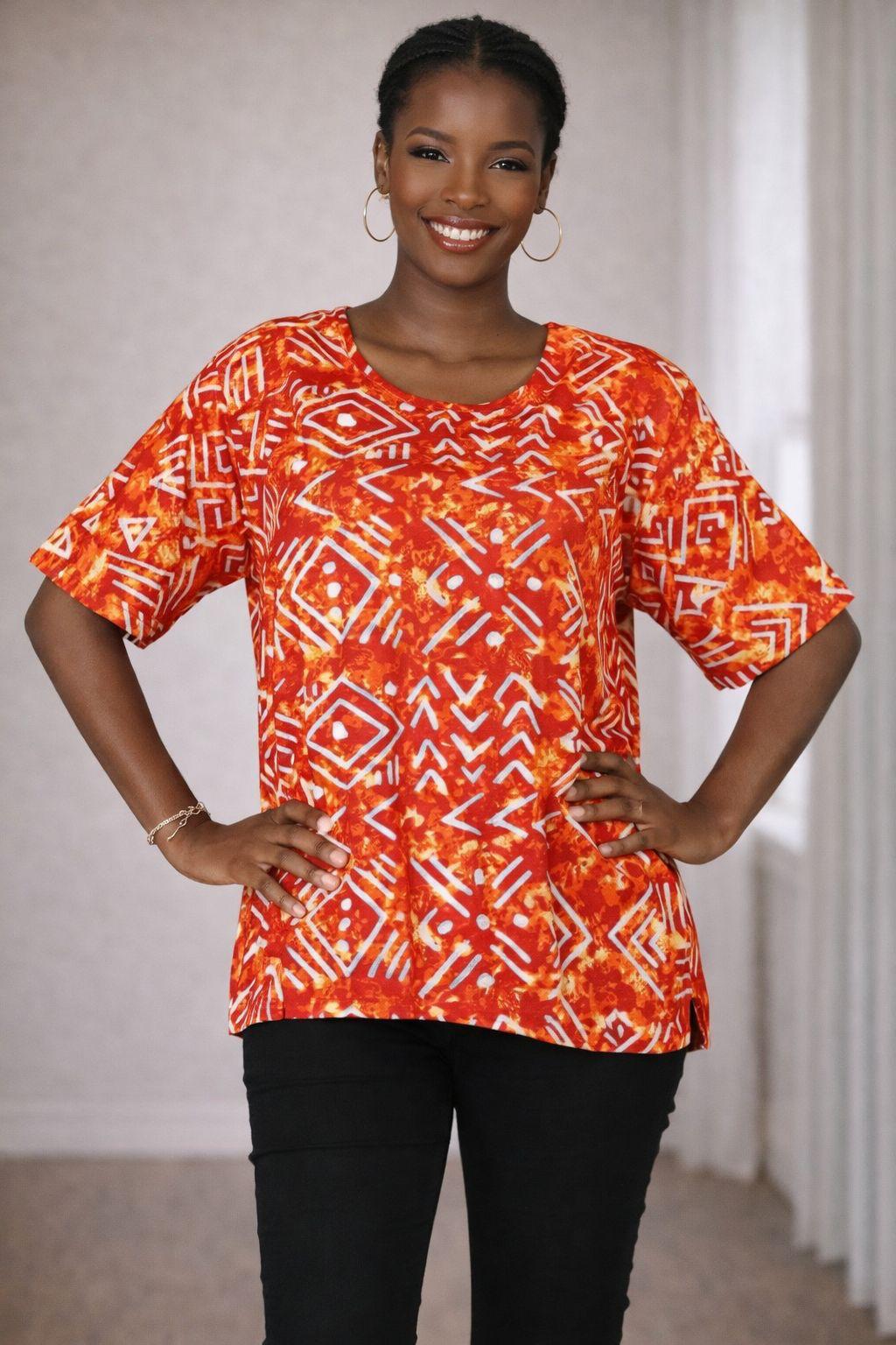 ANKARA TOP WITH HEAD WRAP