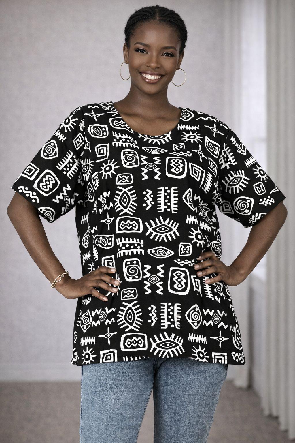 ANKARA TOP WITH HEAD WRAP