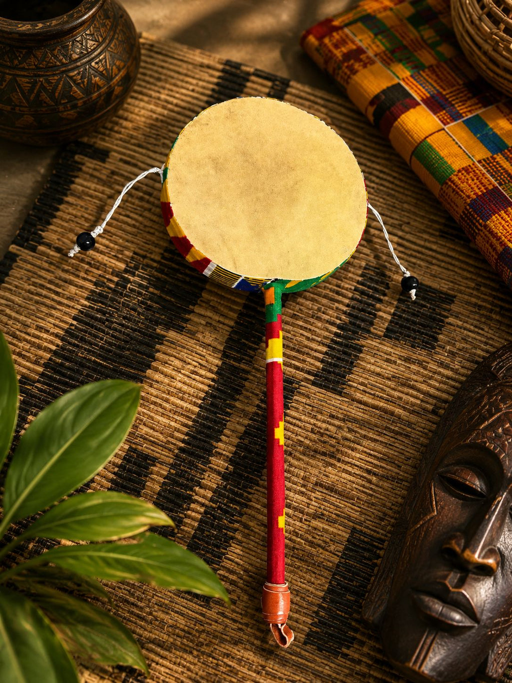 Ghanian Kente Tic Toc Drum X 03