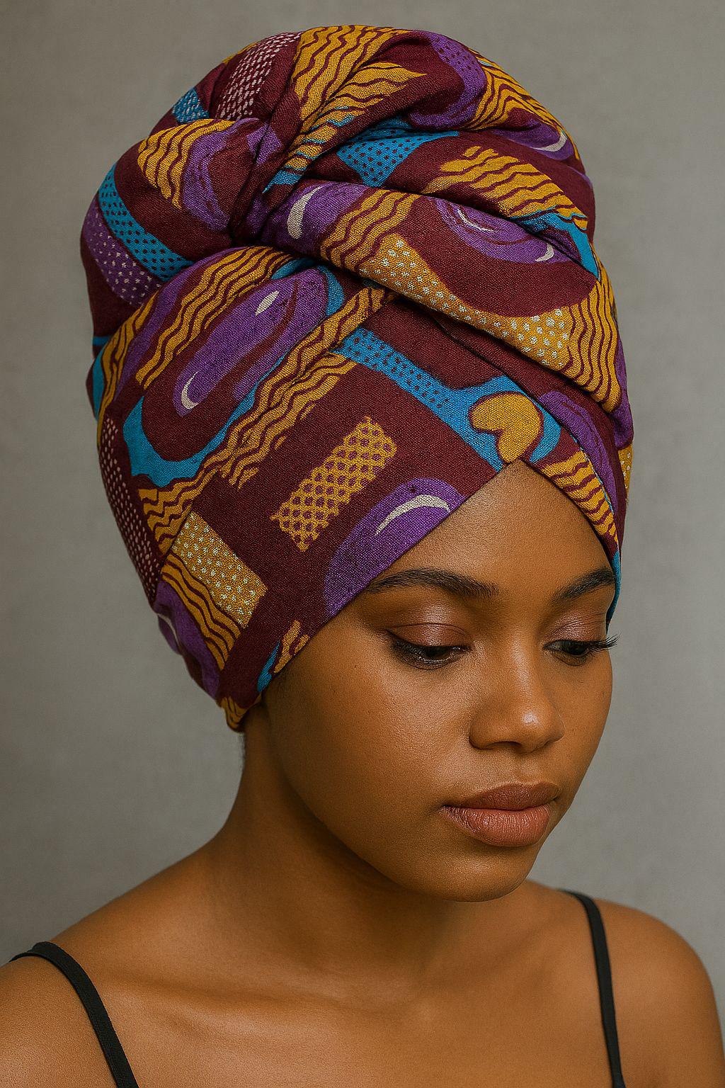 Cotton Ankara Head Wrap Set: Assorted Colors, Trending Prints - 10 Pcs