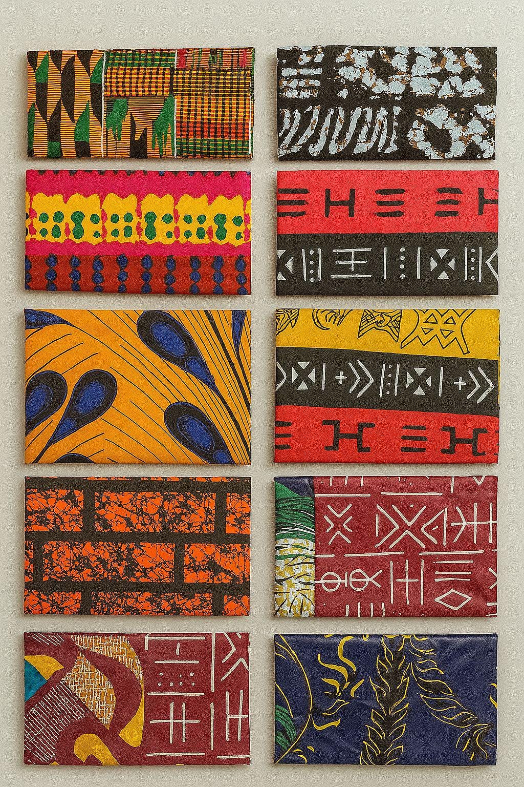 Cotton Ankara Head Wrap Set: Assorted Colors, Trending Prints - 10 Pcs