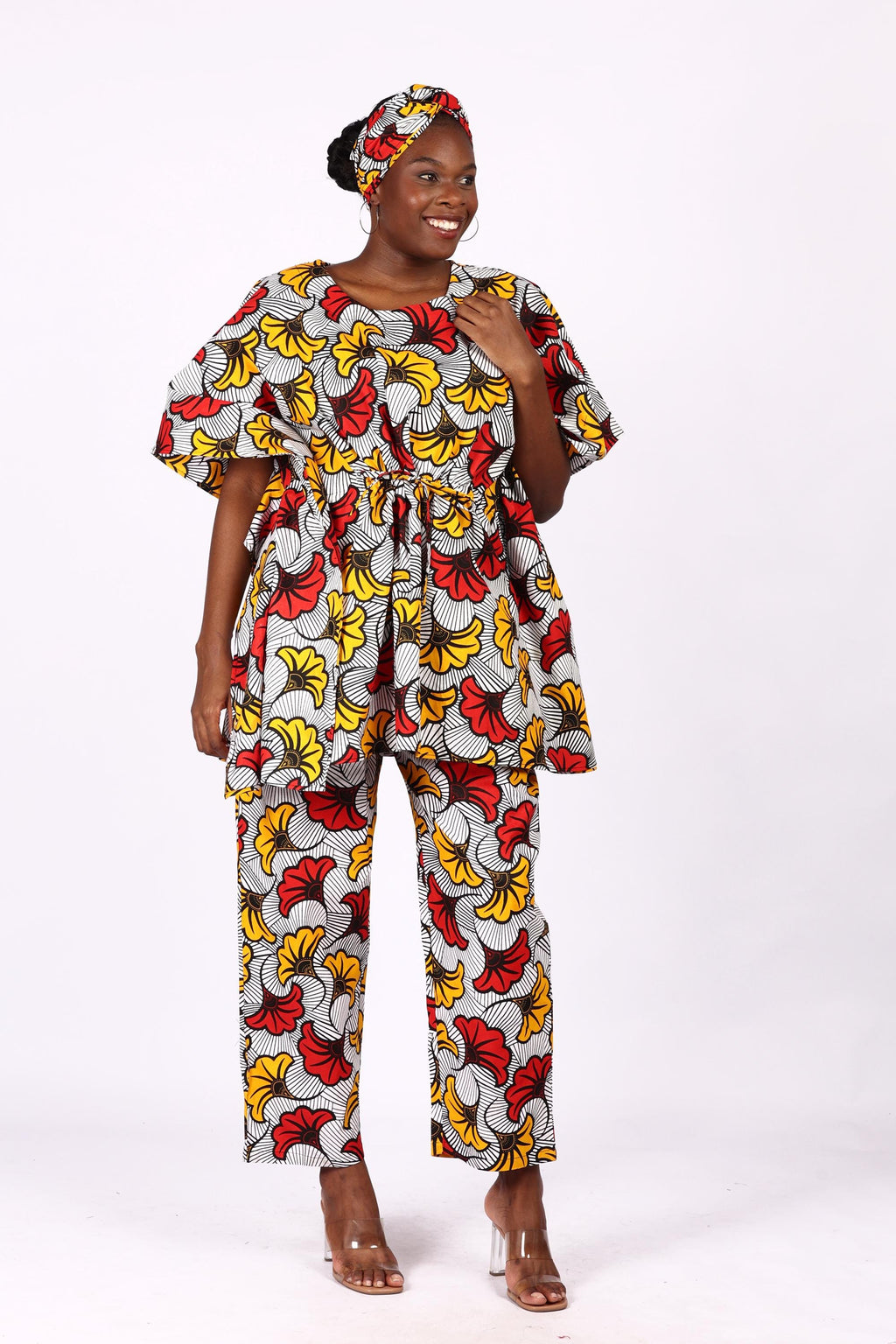 Peplum Cord Set (Top and Pant - Free Size)