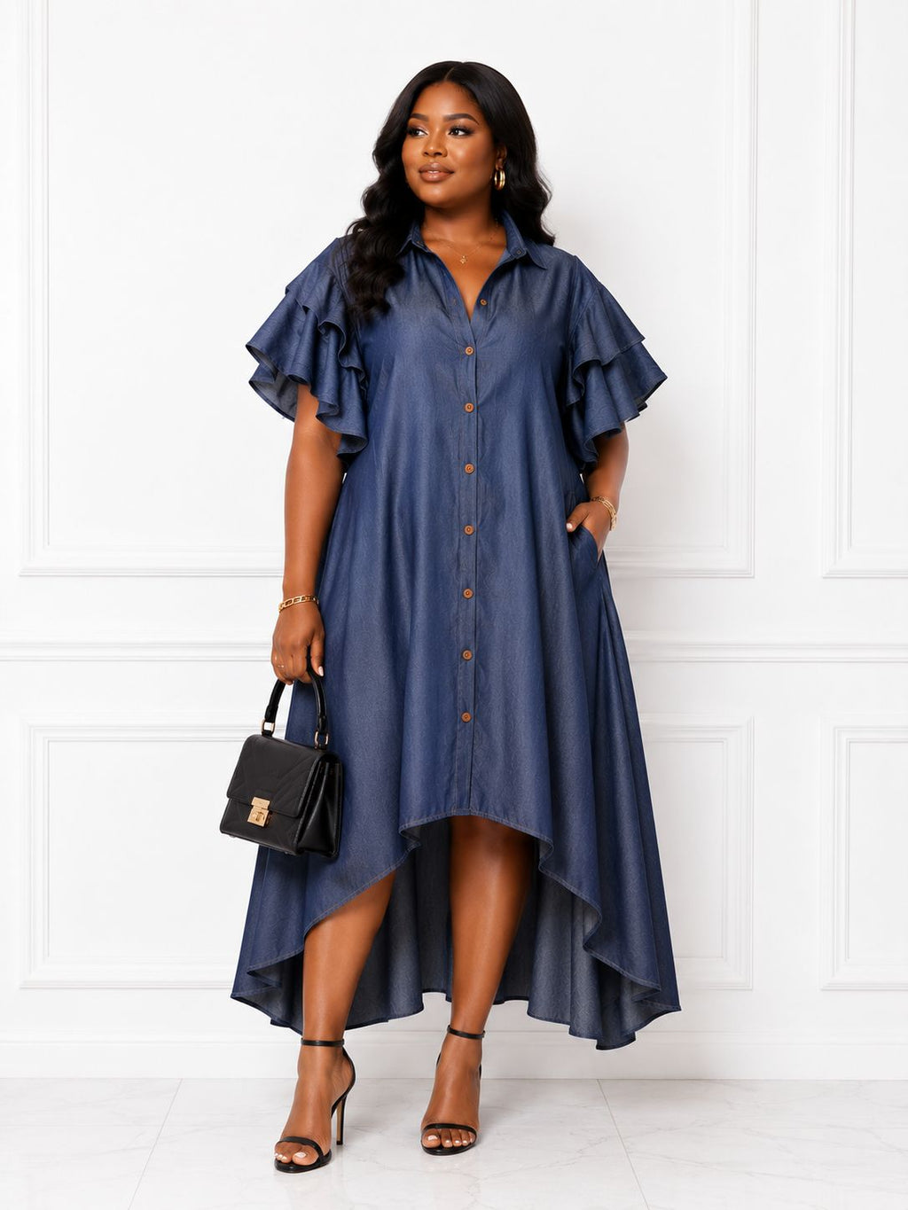 Denim Essence Shirt Dress