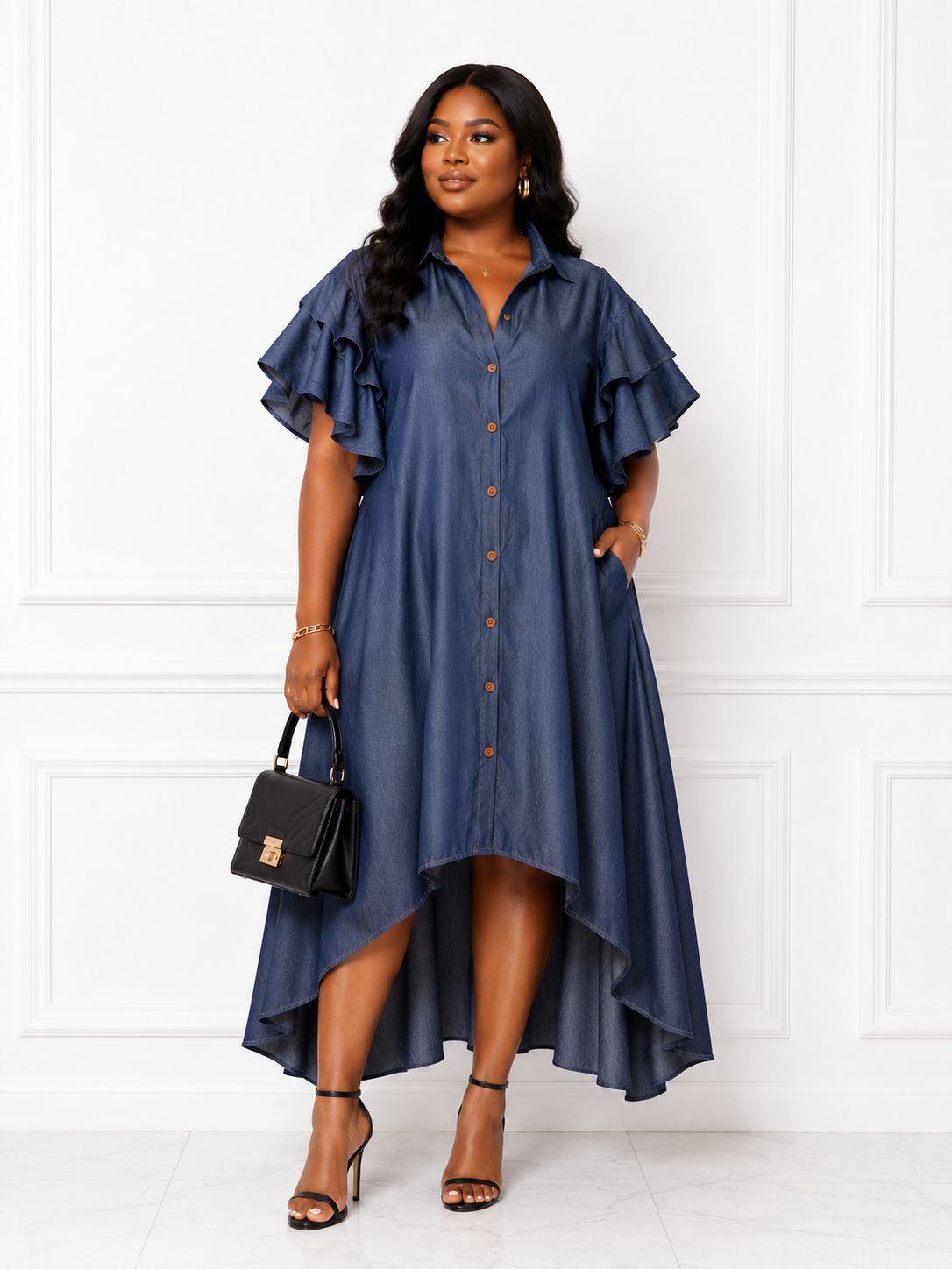 Denim Essence Shirt Dress