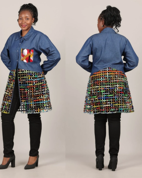 Denim Shirt With Strips